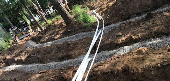 Water line installation in Snohomish WA